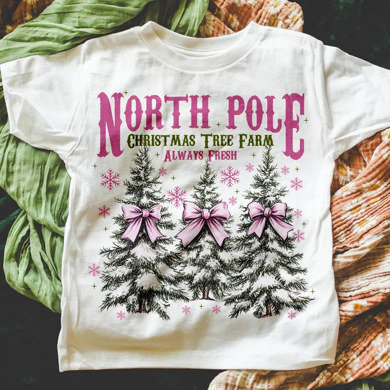 Pink Christmas Trees & Bows